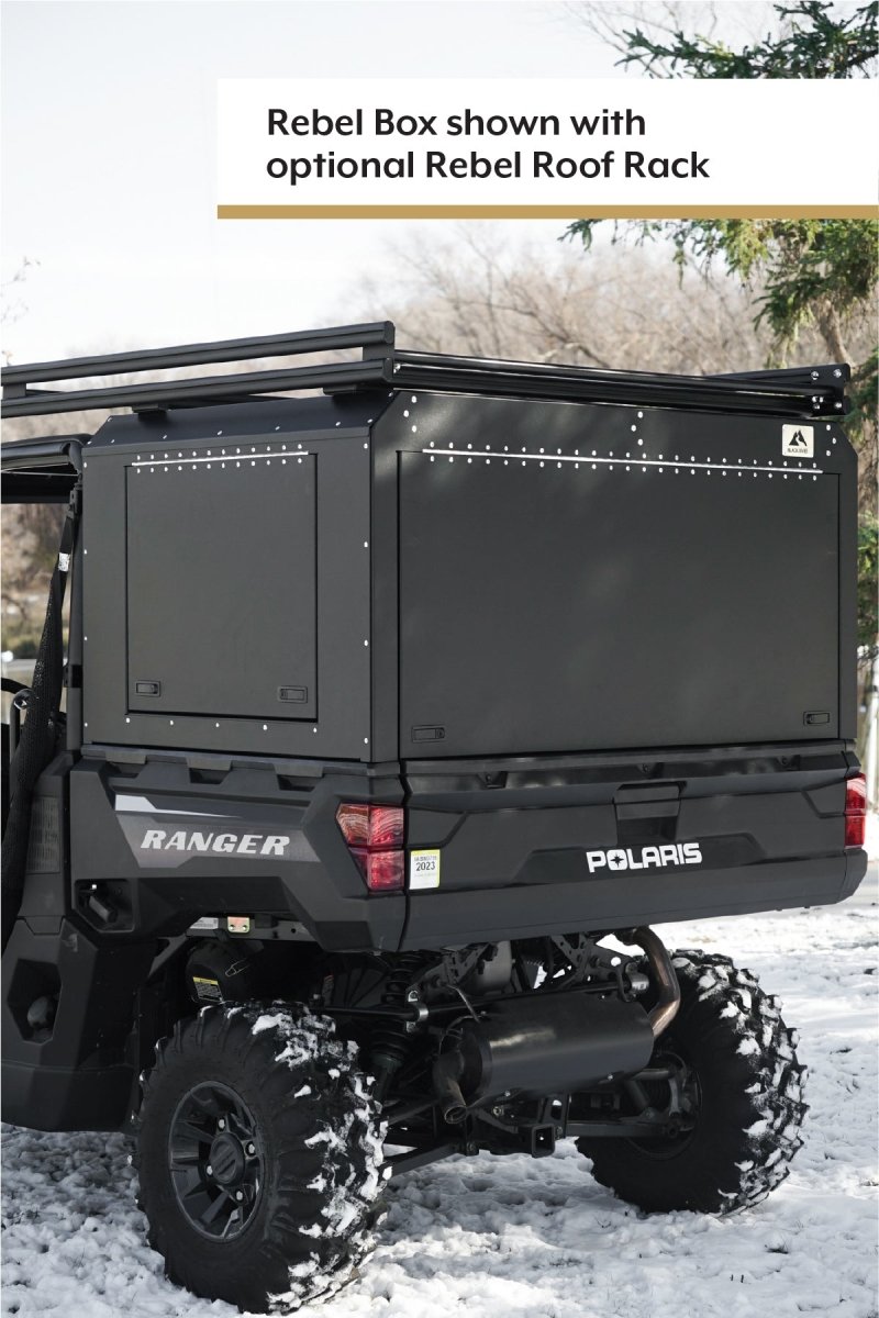 REBEL UTV Box and REBEL Roof Rack Kit - Black River