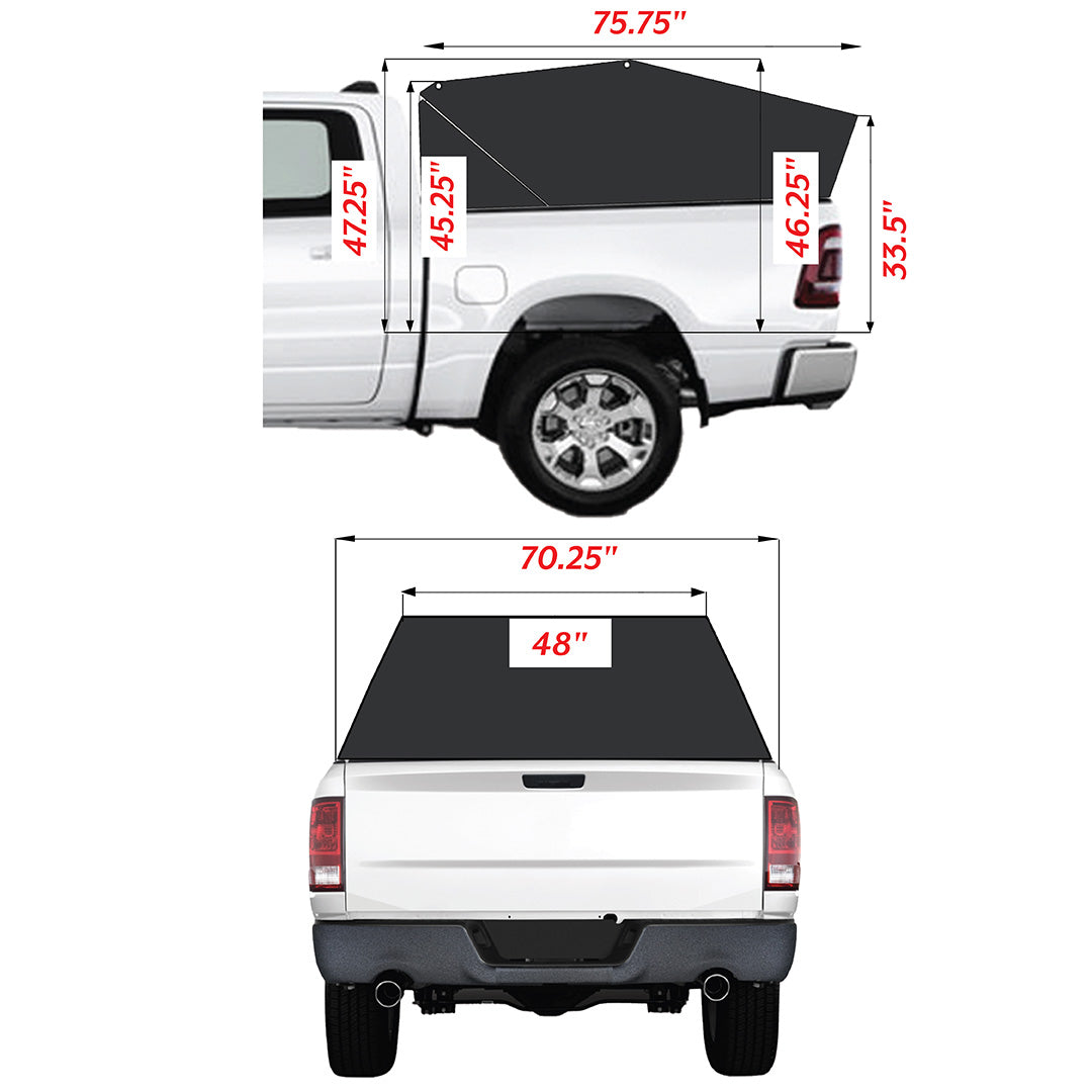 measurements for truck topper for dodge ram