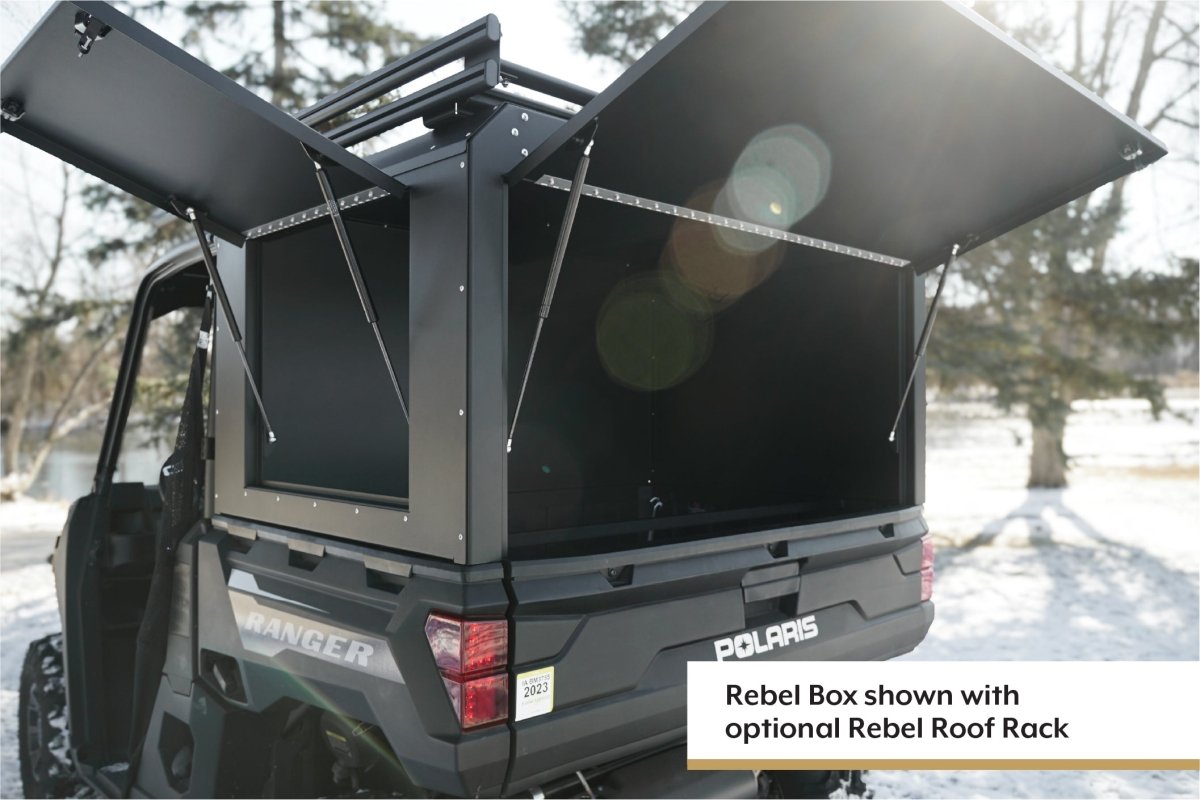 REBEL UTV Box and REBEL Roof Rack Kit - Black River