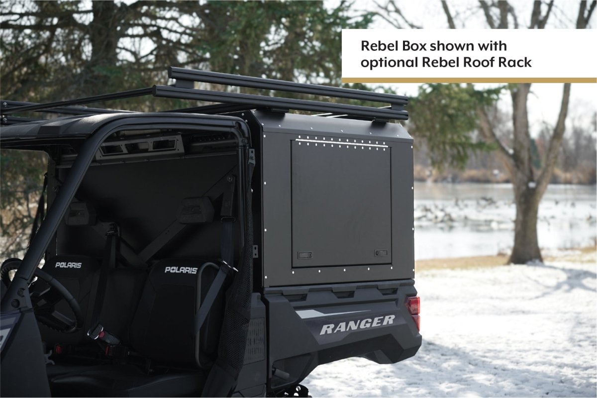 REBEL UTV Box and REBEL Roof Rack Kit - Black River
